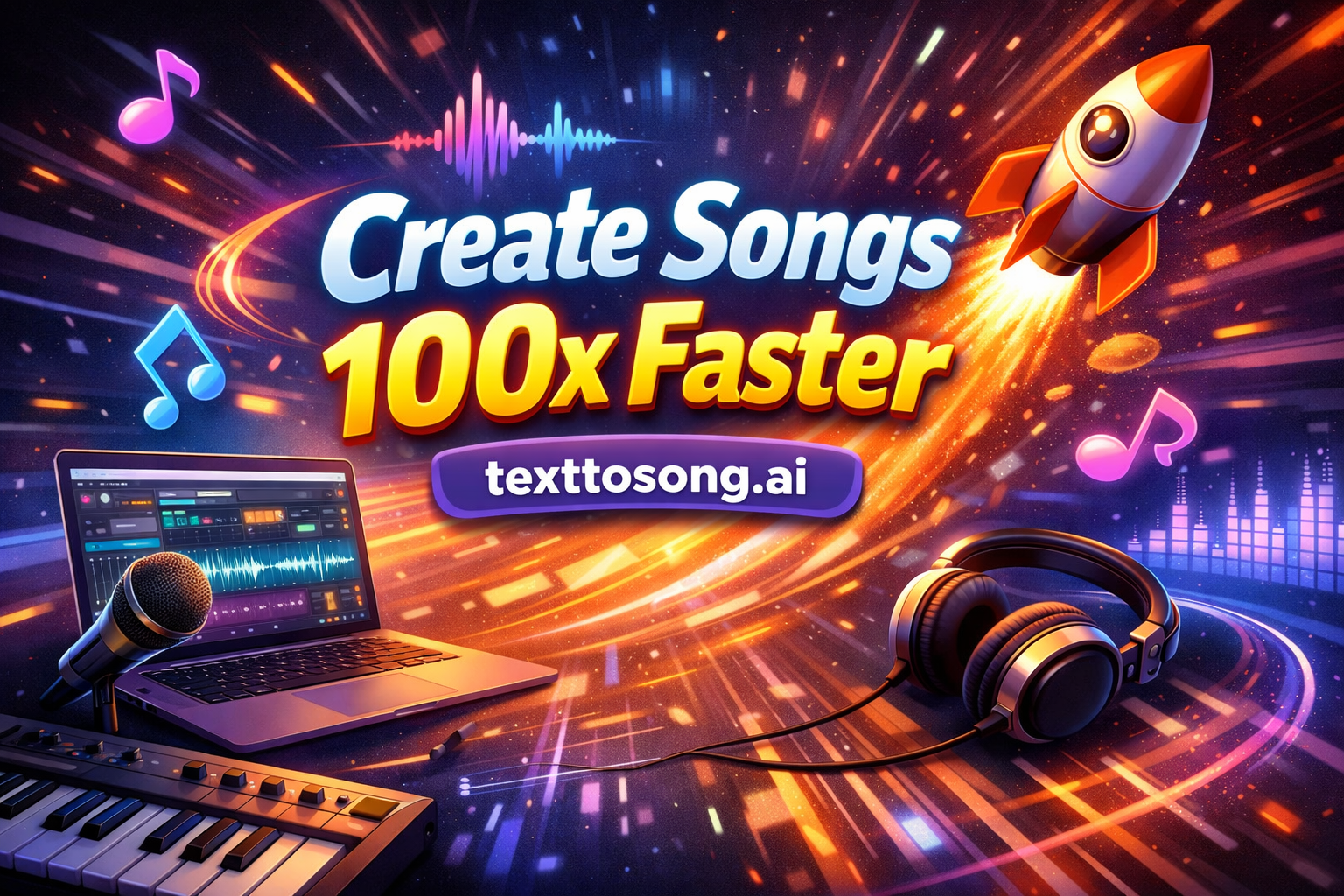 AI song generator produces full tracks in seconds